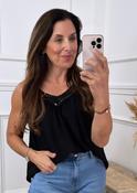 Matilda Black Sequin Trim Top image