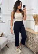 Novah Navy Straight Leg Trousers