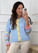 Amaris Blue Striped Sleeve Cardigan