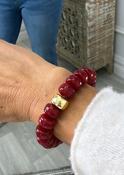 Liana Marbled Red Beads Stretch Bracelet image