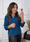 Kelly Teal Diamond Clasp Long Sleeve Top image