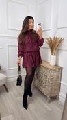Gwen Wine Applique Dress