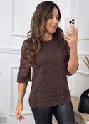Billie Brown Lace Lined Top image