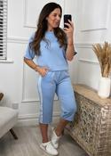 Sandy Baby Blue Short Sleeve Set