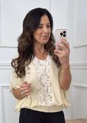Norella Beige Lace Detail Top image