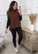 Clodagh Brown Sleeveless Teddy Hoodie