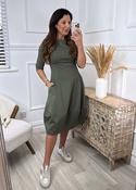 Karyn Khaki Parachute Midi Dress