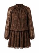 Gwen Brown Applique Dress