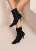 Dondre Black Kitten Heel Boots
