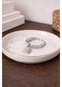 Arlena Silver Lock Pendant Ring