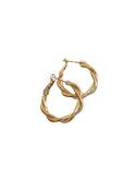Oona Gold Circle Twist Earrings