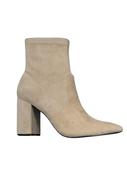 Maya Beige Block Heel Boots