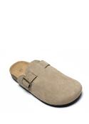 Leyla Beige Suede Clogs