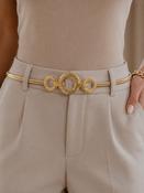 Harriet Gold Triple Circle Stretch Belt image