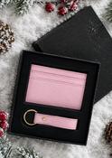 Card Holder &amp; Keyring Gift Set Pink