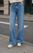 Madison Medium Blue Wide Leg Jeans image