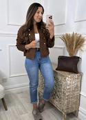Anita Brown Jacket with Frog Button image
