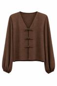 Vivi Brown Open Tie Top image