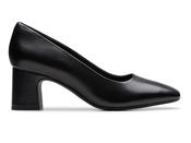 Clarks Fernie Court - Black Leather D