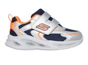 Skechers 401498NS-Lights: Meteor-Lights - Glow Spike - Silver Orange