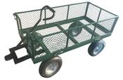 LARGE GREEN WIRE GARDEN UTILITY CART