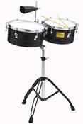 Tycoon Black Powder-coated Timbales 13-inch &amp; 14-inch