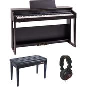 Roland RP701 Digital Piano Bundle| Rosewood |with Stool and Headphones image