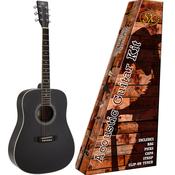 SX SD103 | 3/4 Size Acoustic Guitar Kit with Bag and accessories | Black image
