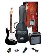 SX SE1 Electric Left hand Guitar Pack with 10-Watt Amp | Black