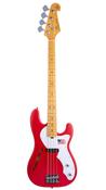 SX SBA2PH Semi Hollow Body Swamp Ash Bass | Maple Neck | Rosso Corsa Red
