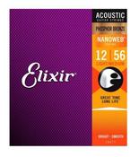 Elixir Acoustic Guitar | Nanoweb |Cust Light Med 12-56 Phosphor Bronze image