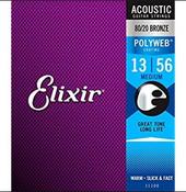 Elixir Polyweb Acoustic Guitar Strings Medium 13-56 image