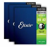 Elixir Optiweb Electric Guitar Strings 9-42 3 Pack image