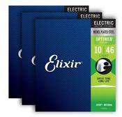 Elixir Optiweb Electric Guitar Strings 10-46 3 Pack image