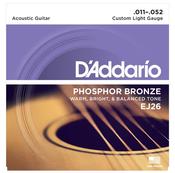 D’Addario EJ26 |Bronze Acoustic Guitar Strings | Custom Light 11-52 image
