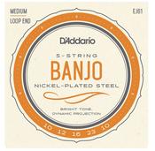 D’Addario EJ61 | 5 String Banjo String | Medium 10-23 image