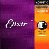 Elixir Phosphor Bronze Nanoweb Acoustic 13-56 Medium Gauge