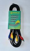 Leem MUR-10 | 4 channel multicolour mono RCA to RCA cable | 10ft image