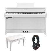 Yamaha CLP835 Piano Bundle with Stool and Headphones | White image