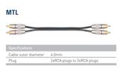 Leem MTL-3 | Metal 2 x RCA to 2 x RCA | 3ft image
