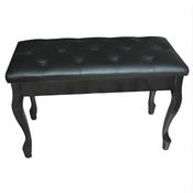 Apextone | 5120 Deluxe style Piano stool with curved Legs and Pin Cushion top | Black
