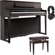 Roland LX5 | Digital Piano Bundle with Stool and Headphones | Dark Rosewood image