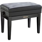 Roland RPB-400PE | Adjustable Piano Bench | Music Compartment | Pin Cushion Style Seat | Polished Ebony image