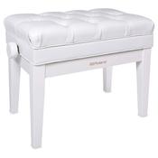 Roland RPB-500PW | Adjustable Piano Bench | Music Compartment | Pin Cushion Style Seat | Polished White image