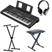 Yamaha PSR E483 Standard Bundle , Keyboard , Stand , Stool, Headphones image