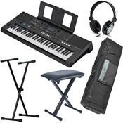 Yamaha PSR E483 Deluxe Bundle with Keyboard, Stool, Stand ,Headphones, Bag image