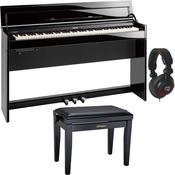 Roland DP-603 | slimline digital Piano Bundle with Stool and Headphones | Polished Ebony