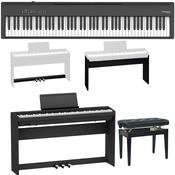 Roland FP30X-BK-2 | Piano Bundle with Roland Stand and Pedals, Adjustable stool | Black
