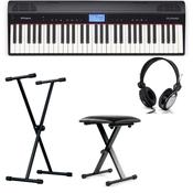 Roland GO61P | 61 Key Piano Bundle | with Stand, Bench and Headphones image