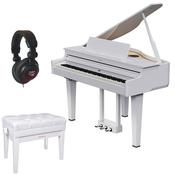 Roland GP-6 Baby Grand Piano Bundle | stool, headphones | Polished White